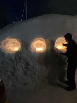 雪壁灯篭