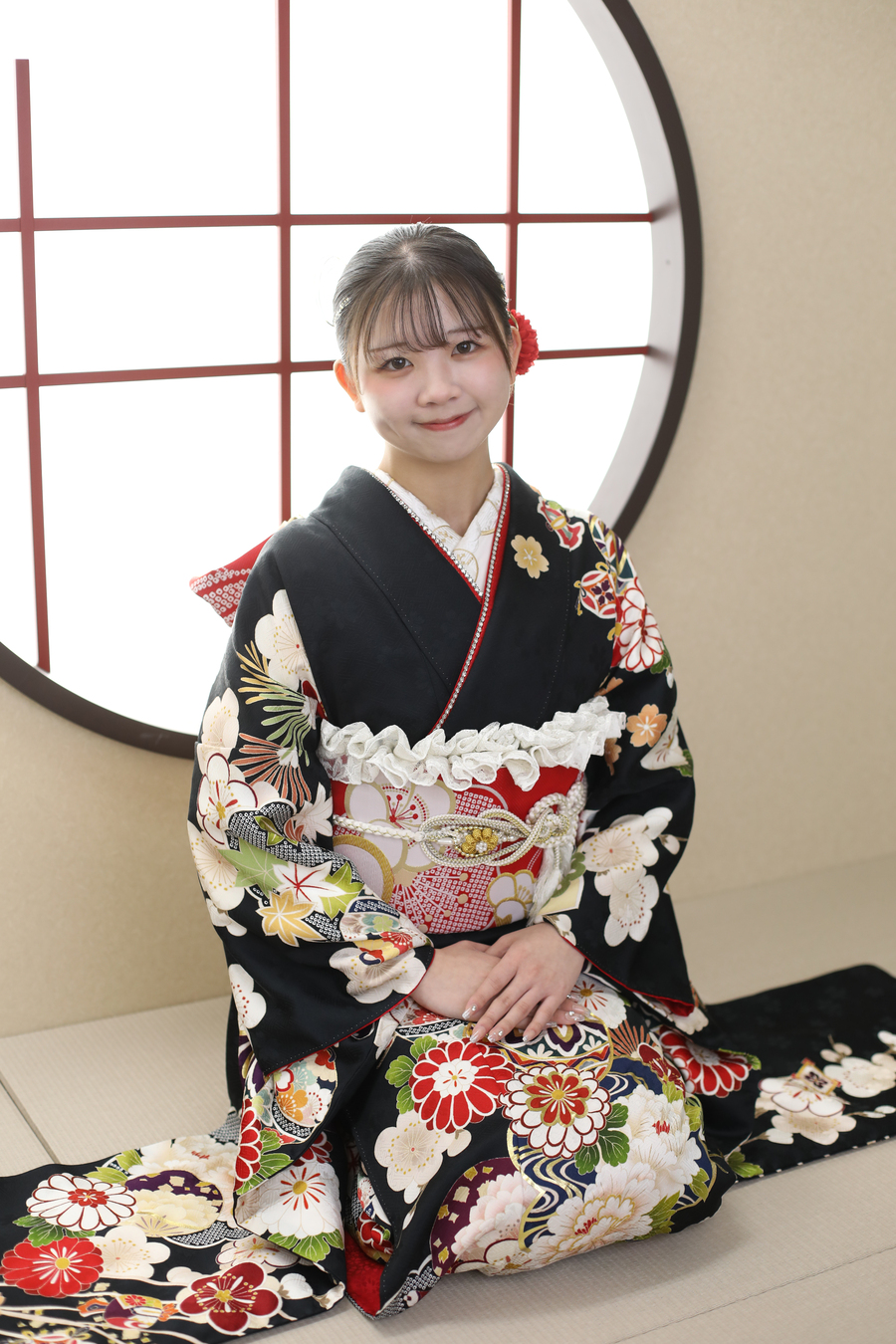 成人式振袖黒かっこよく着たい