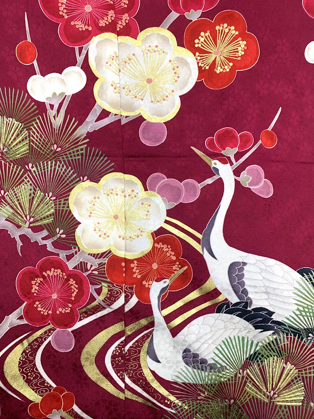 鶴の柄の振袖かっこいい
