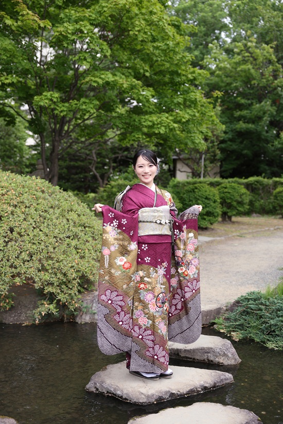 ロケーション撮影（振袖紫）