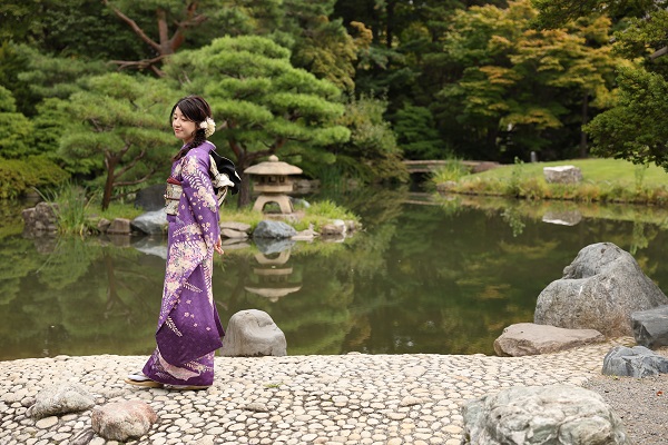 振袖コーディネート秋ロケーション撮影