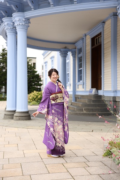 振袖コーディネート秋ロケーション撮影