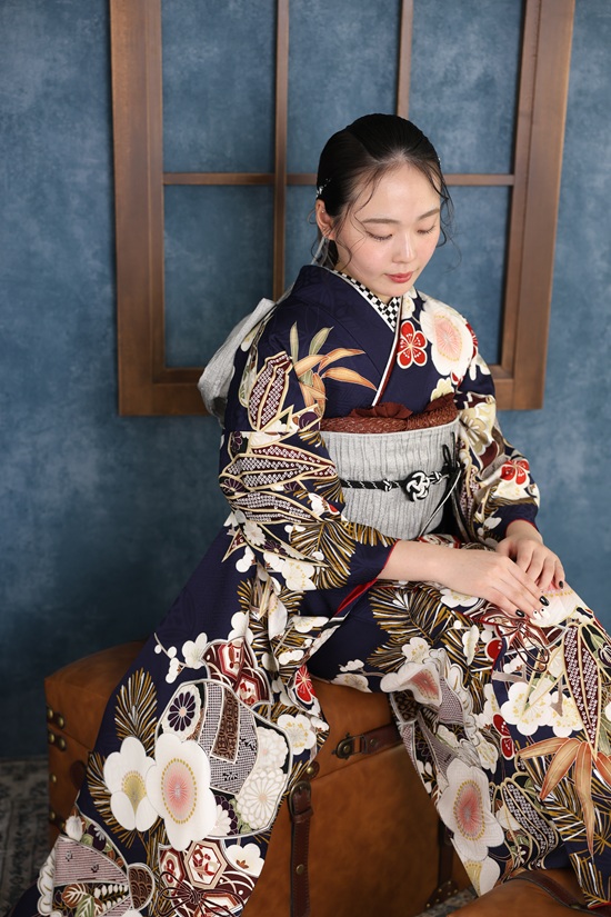 前撮り（振袖紺）