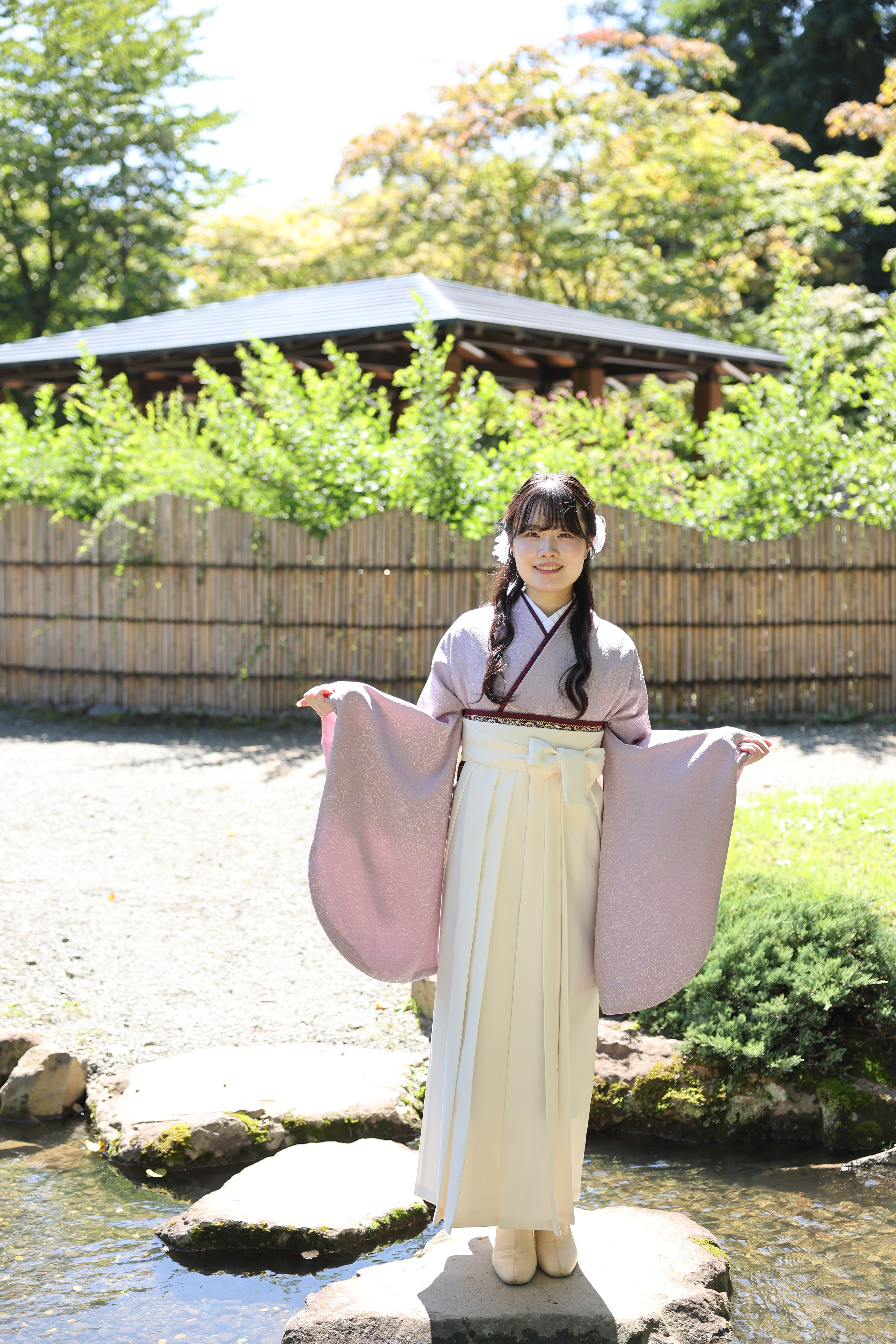 卒業式袴卒業袴コーデ袴コーディネート袴ヘア札幌フォトスタジオ前撮りヘアアレンジハーフアップくすみカラー