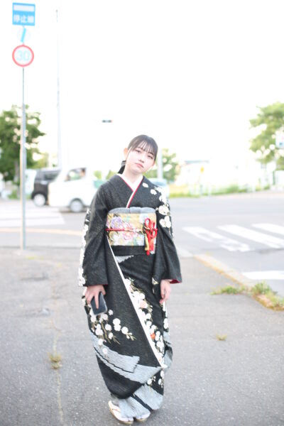 花いち都屋 帯広店で行った、前撮りロケーション撮影の写真です。