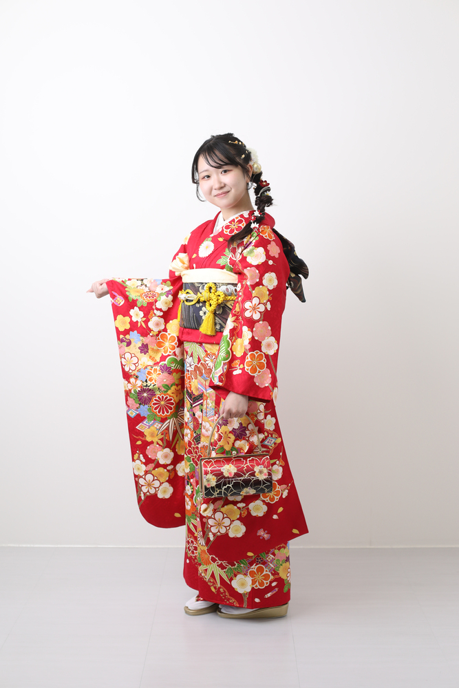 成人式振袖着回しコーディネート