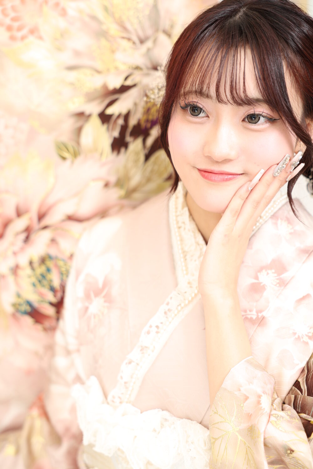 袖柄が背景になっているお写真