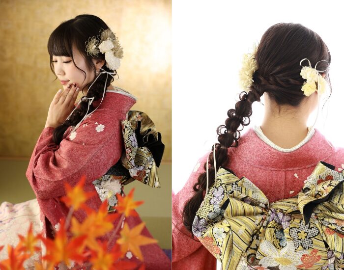 202620272028成人式振袖ふりそでママ振り髪型ヘアスタイル集こだわり指示書美容師伝え方イメージ共有前から見ても可愛いかっこいい編み下ろしあみおろしふわふわやわらかい髪飾りリボン花黒髪