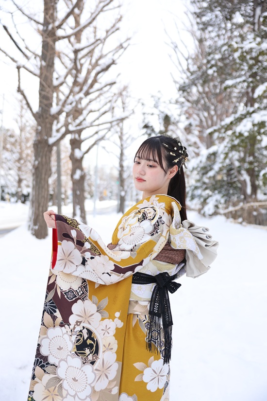 冬のロケーション撮影(振袖からし)