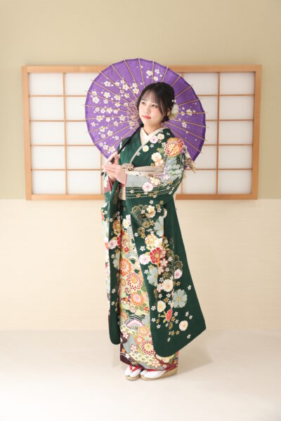 緑の振袖