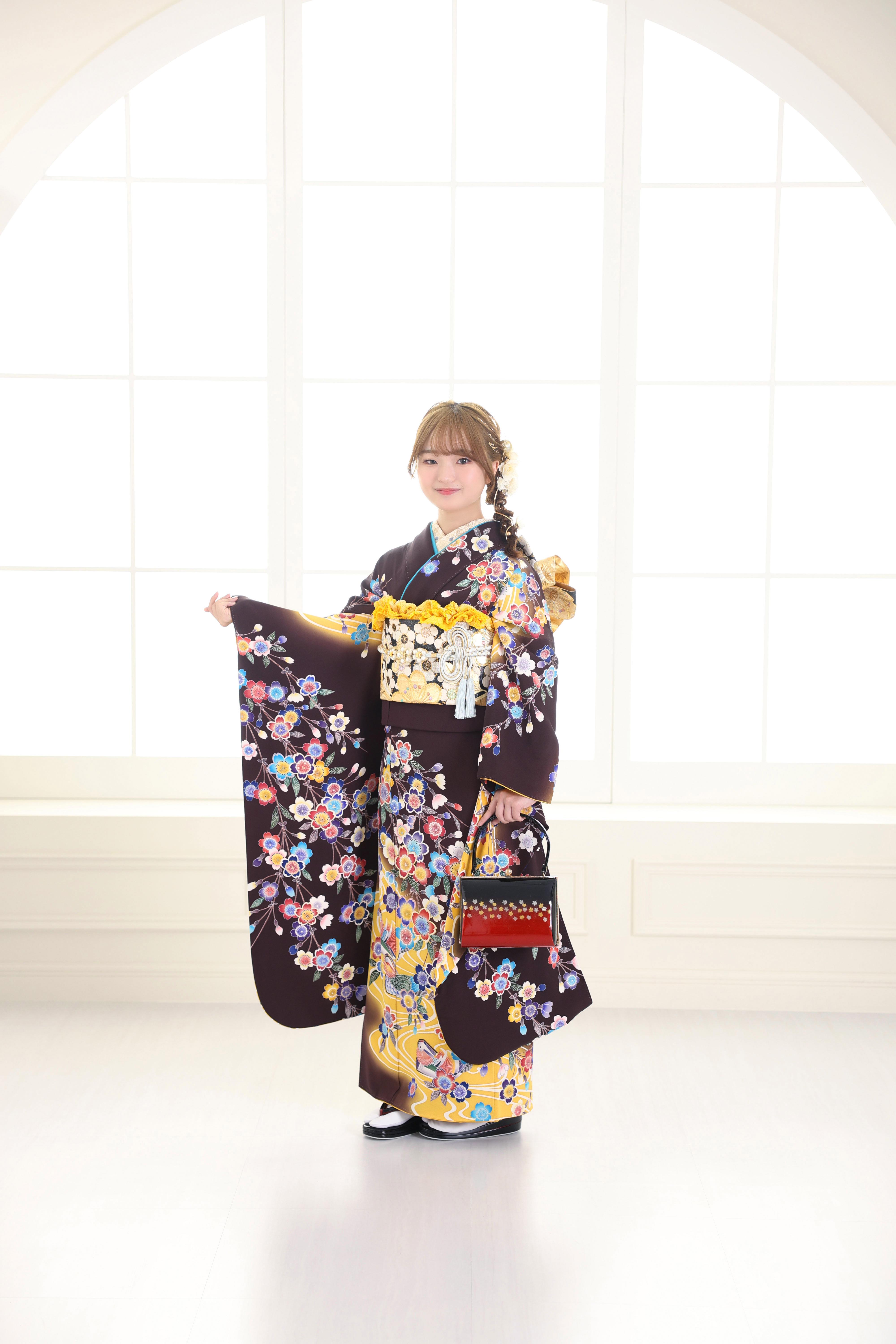 成人式成人20歳二十歳振袖ママ振姉振前撮り前撮りヘア成人式ヘア編み下ろし帯結びフォトスタジオ札幌フォトスタジオ