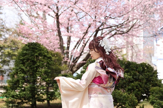 春のロケーション撮影(写真だけの成人式)