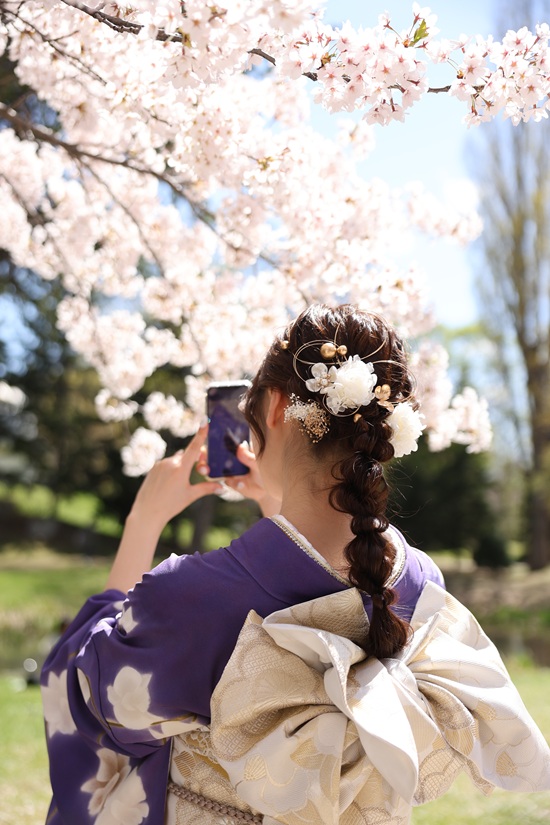 春のロケーション撮影(写真だけの成人式)