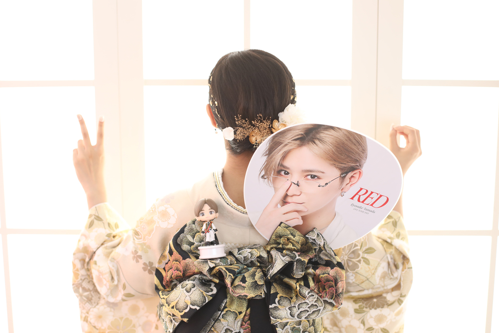 二十歳の記念前撮りで推し撮振袖着て推し活