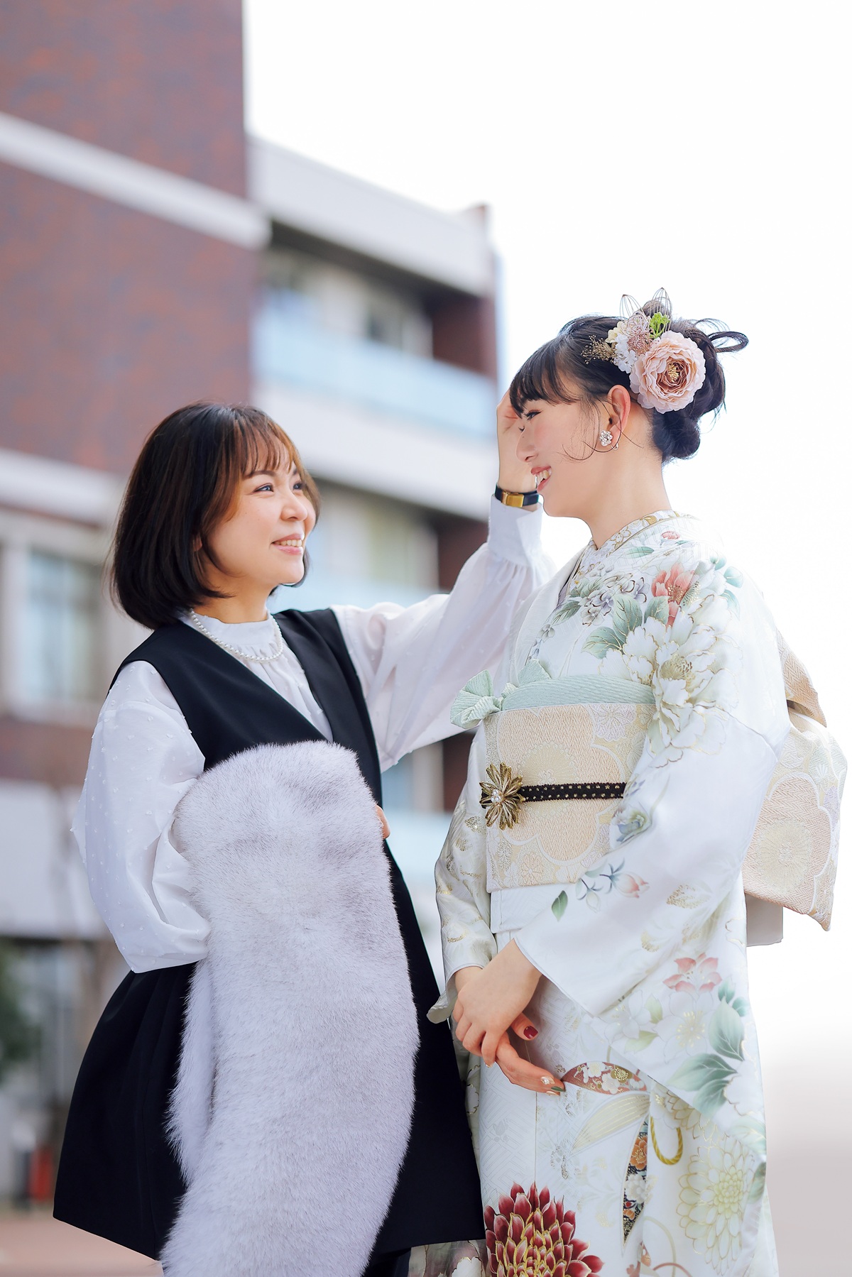 札幌成人式前撮り後撮り家族成人式家族写真