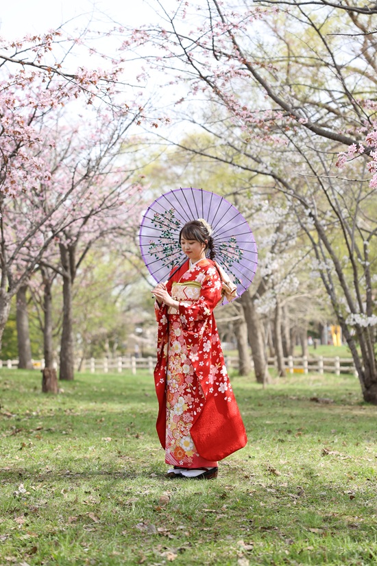 春のロケーション撮影（写真だけの成人式）