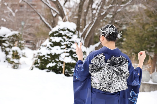 冬のロケーション撮影（写真だけの成人式）