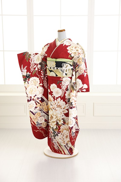赤振袖コーディネート