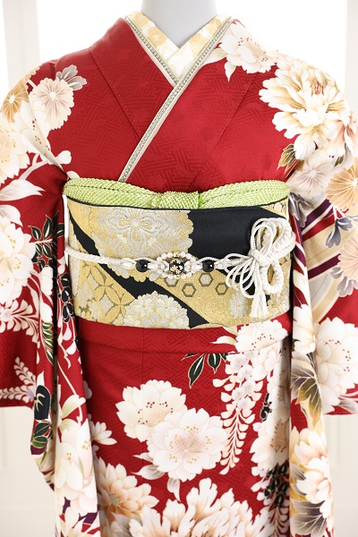 赤振袖コーディネート