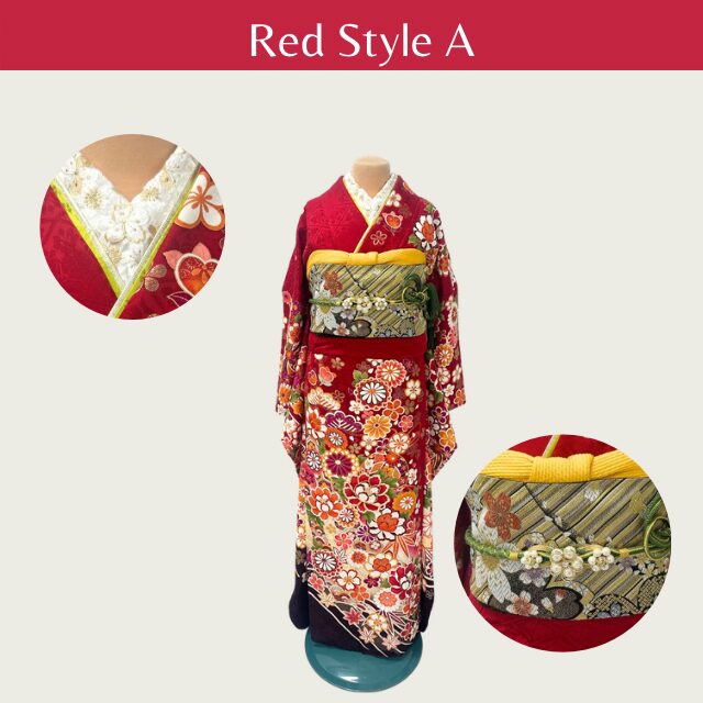 赤振袖コーディネート
