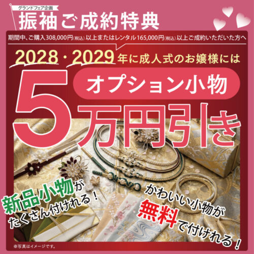 オプション小物5万円割引き