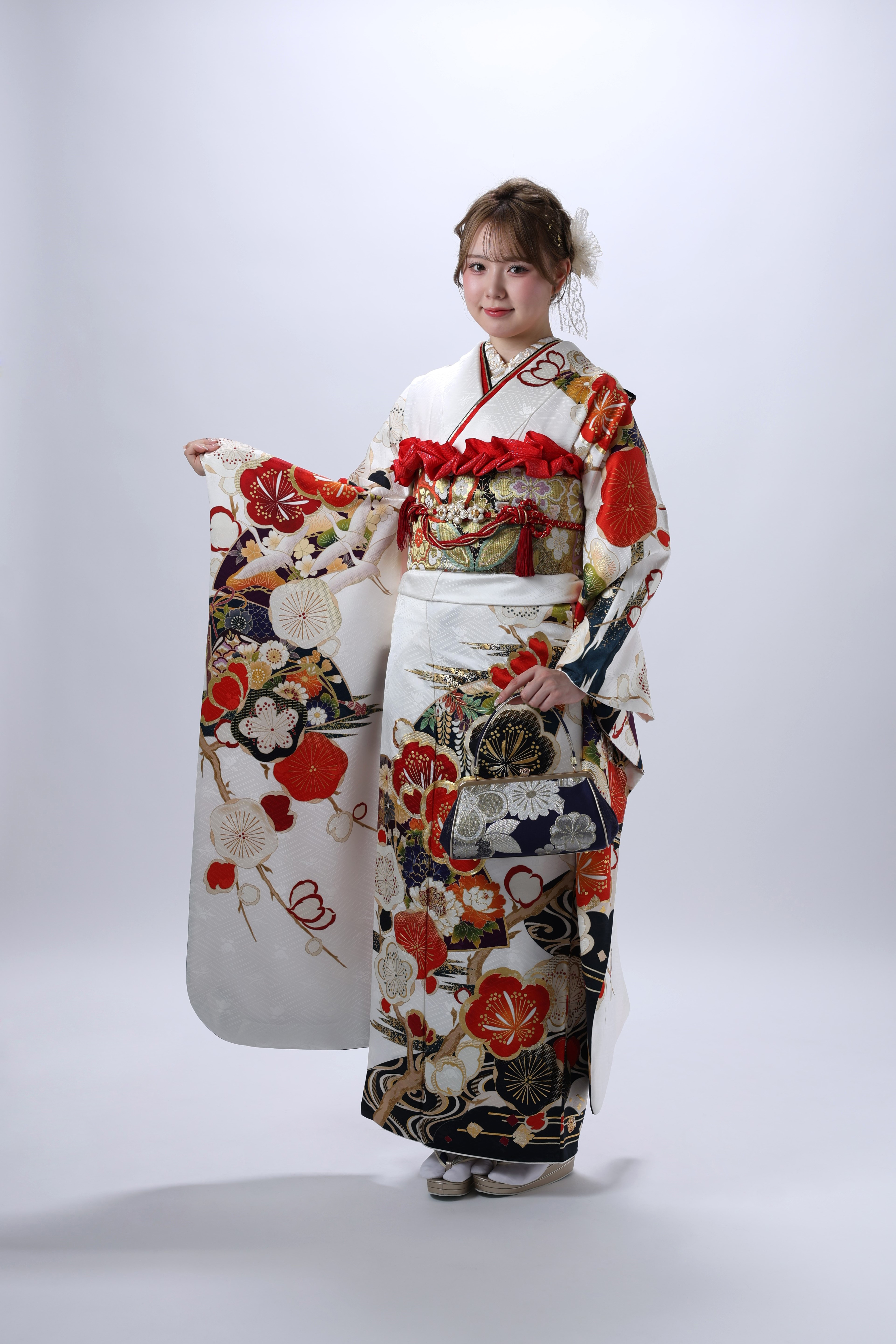 振袖白、赤、黒