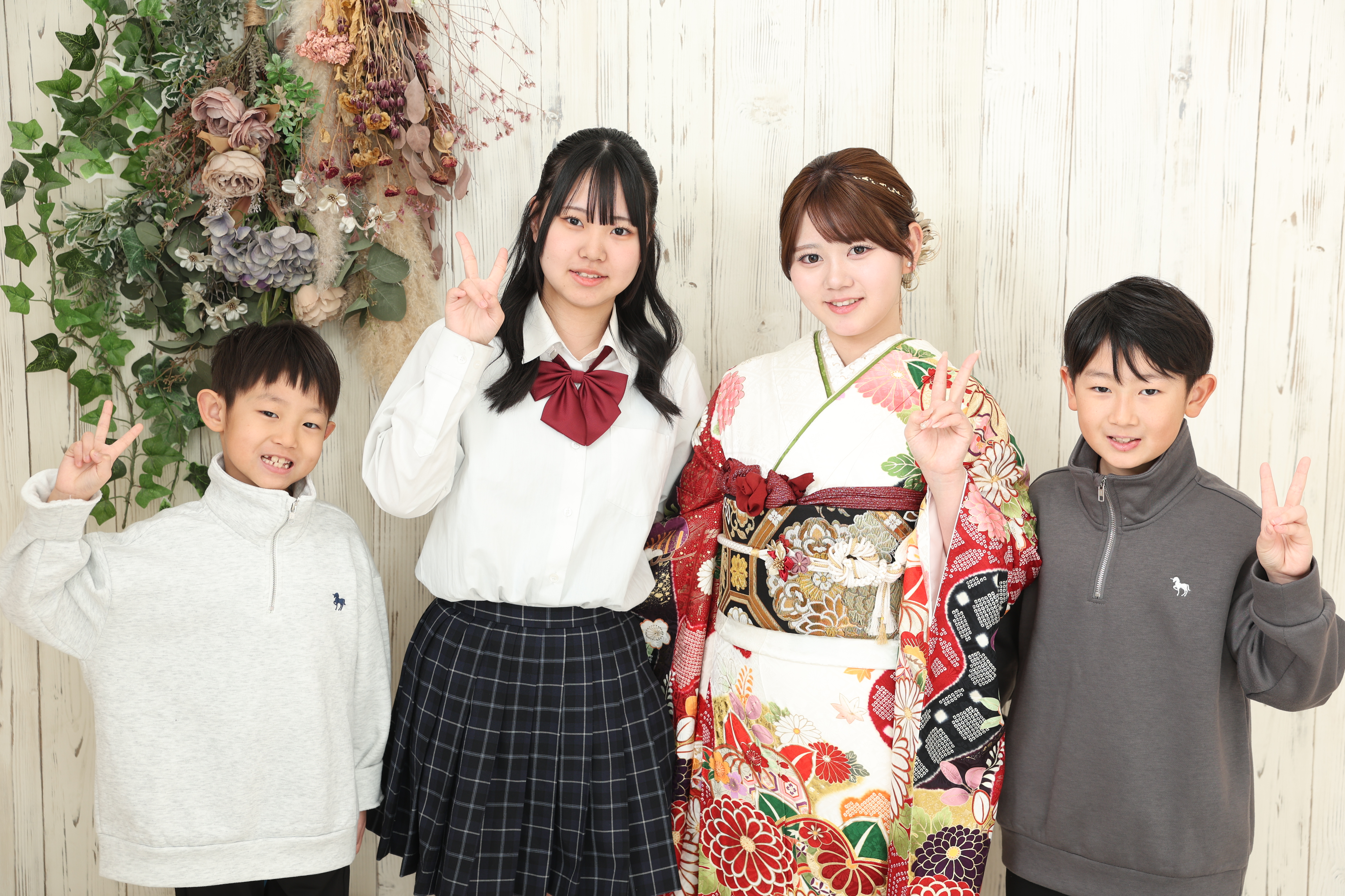 成人式　前撮り　家族写真
