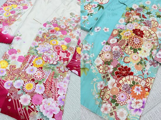 振袖低身長に似合う柄細かい花柄