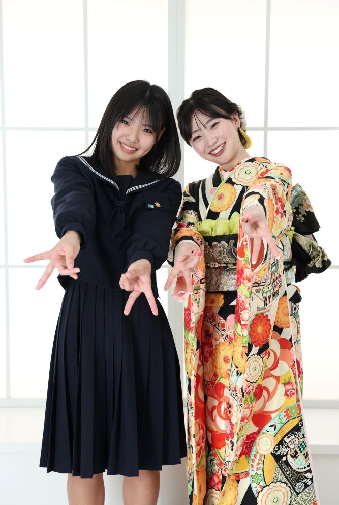 成人式前撮り姉妹写真撮影
