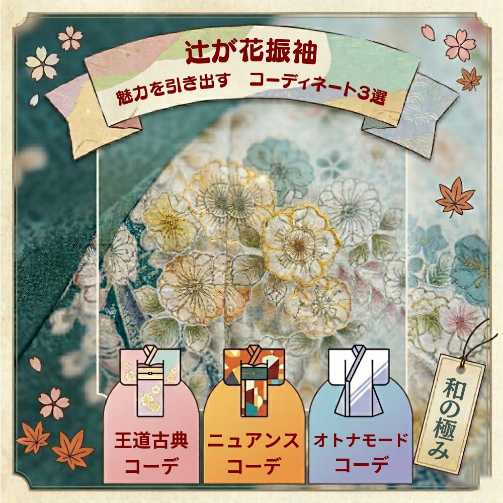辻が花　振袖　水色
