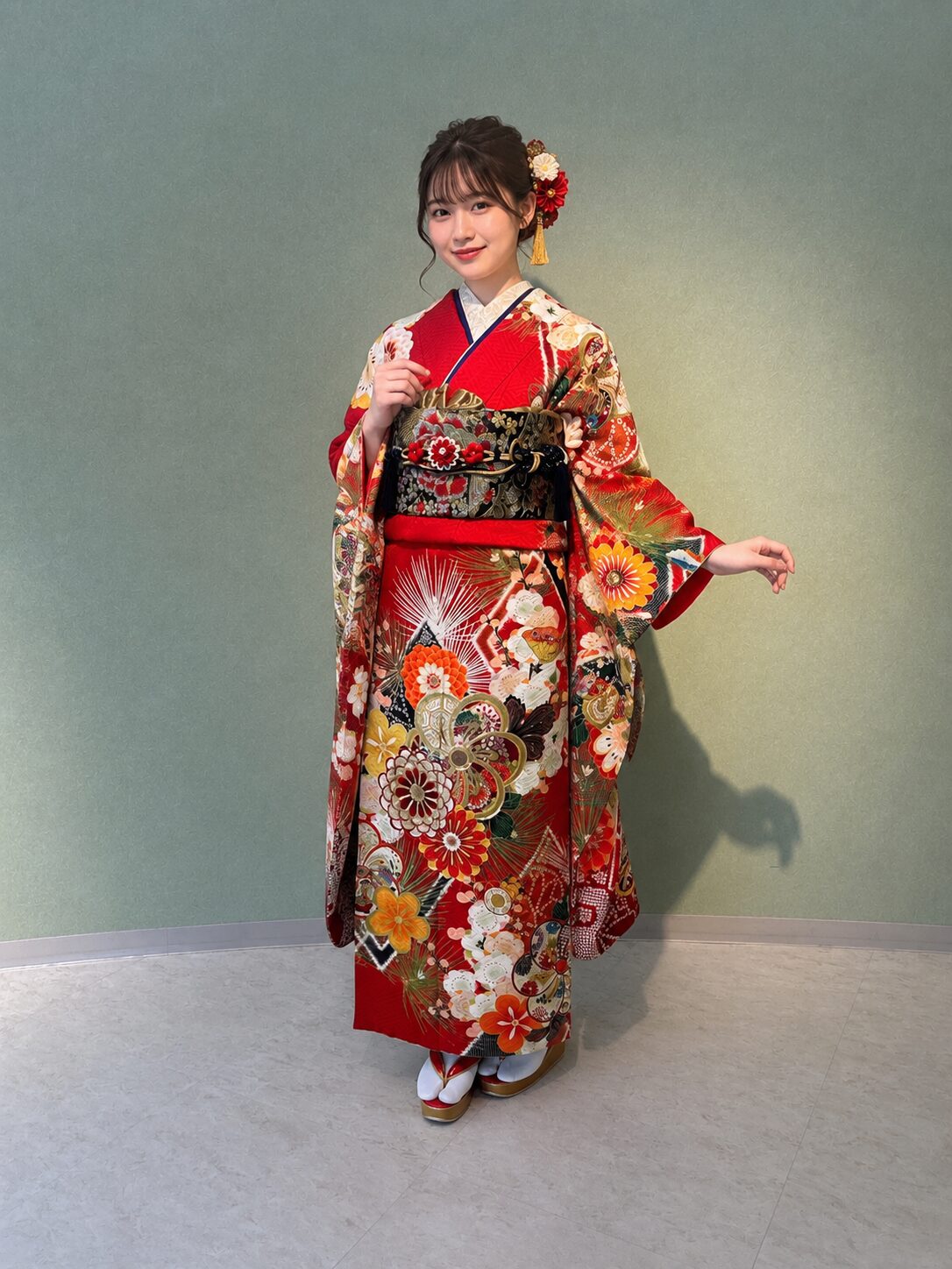 今月のイチオシ赤振袖コーディネート