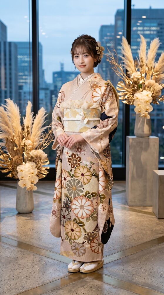 成人式振袖可愛いコーデ