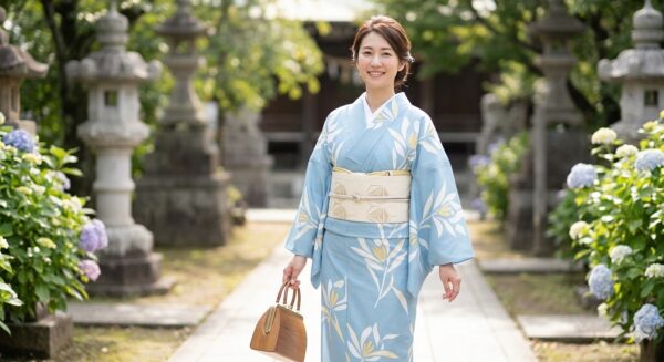 セオαの着物を着用した女性