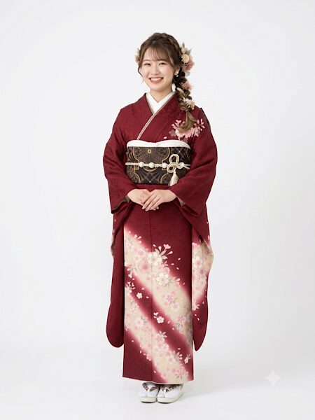 赤振袖コーディネート