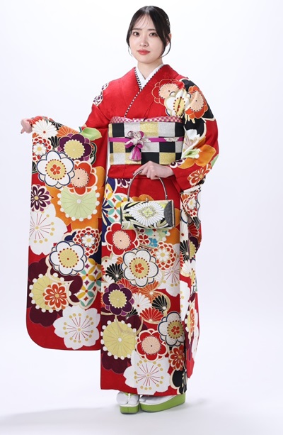 花いち都屋帯広店でモデル撮影をした画像です。