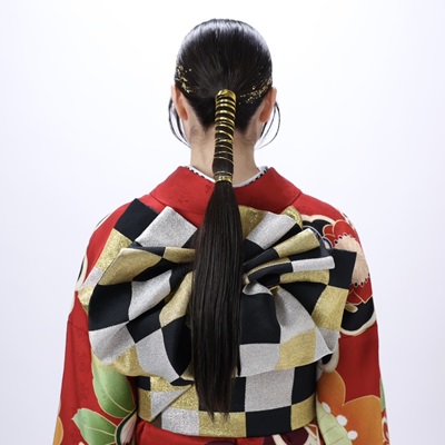 花いち都屋帯広店でモデル撮影をした画像です。