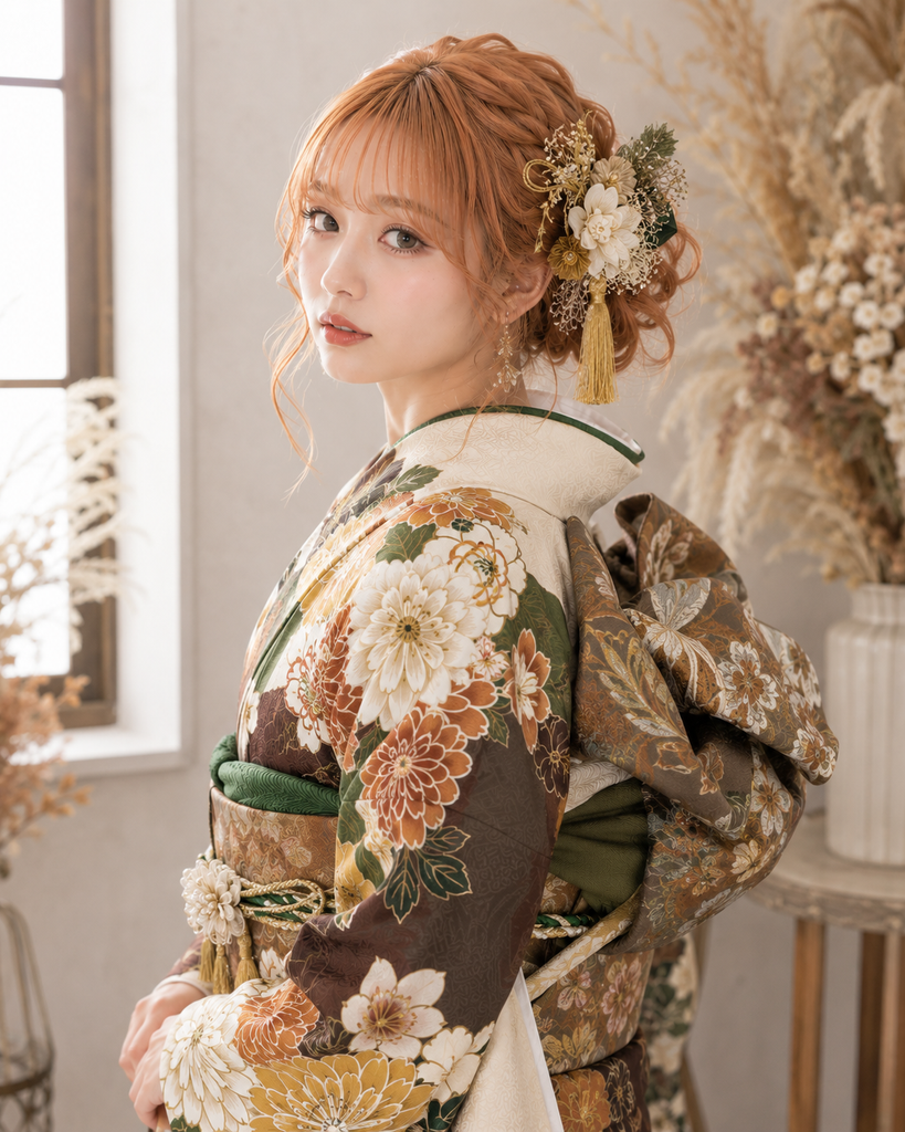 20272829成人式当日前撮り髪型ヘアスタイルカラー髪色ハイトーン金髪ブロンドシルバーピンクオレンジテラコッタ美容室振袖古典合う相性可愛い綺麗個性的赤紺緑黒茶くすみ白銀シルバーゴールド金グレー