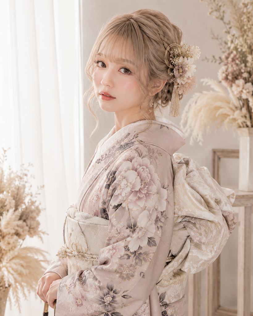 20272829成人式当日前撮り髪型ヘアスタイルカラー髪色ハイトーン金髪ブロンドシルバーピンクオレンジテラコッタ美容室振袖古典合う相性可愛い綺麗個性的赤紺緑黒茶くすみ白銀シルバーゴールド金グレー