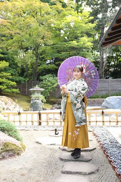 からし袴卒業袴コーディネート