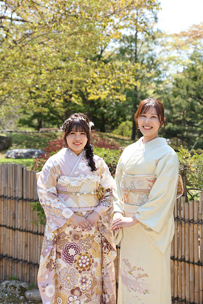 成人式前撮り家族写真
