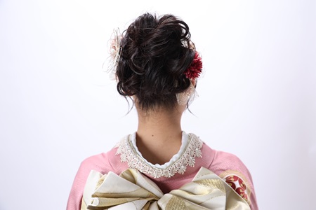 花いち都屋帯広店でモデル撮影をした際の画像です。