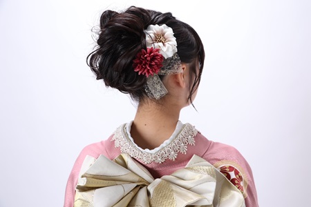 花いち都屋帯広店でモデル撮影をした際の画像です。