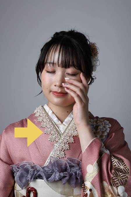 花いち都屋帯広店でモデル撮影をした際の画像です。